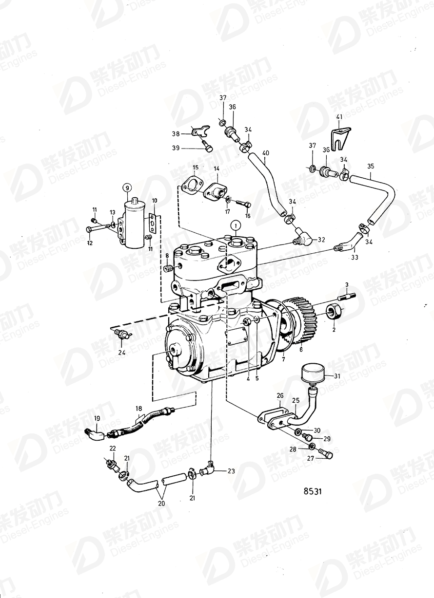 volvo penta Air inlet 849025 Drawing volvo penta Air inlet 849025 Drawing
